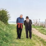 Karlheinz Essl und Hermann Nitsch in den Weinbergen, Foto: Agnes Essl