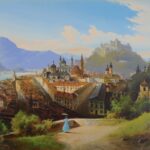 Friedrich W. Jankowski-Panorama von Salzburg _c_Kolhammer-Mahringer Fine Arts